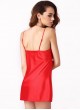 Red Seduction Sleepwear Lace Nightdress +Satin Thong